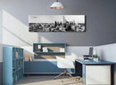 Black and White Wall Art Dallas Skyline Cityscape Skyscrapers Canvas Print Painting Landscape Texas City Buildings Pictures Modern Artwork for Man Room Office Living Room Decoration 13.8"x47.3" by CozyNest Decor