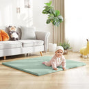 Baby Play Mat 48"x48" – Thick, Non-Slip Foam Mat for Babies and Toddlers. Foldable, Scrubbable, Odorless, and Soft, Ideal for Playpens, Crawling, and Indoor Playtime-Green by TinyTreasures Baby Boutique
