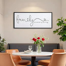 Foutcheou Family is Everything Wall Decor Sign 32"×12" for Family Living Room Large Wood Framed Wall Art Hanging Decoration (Black) by CozyNest Decor