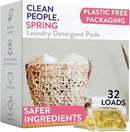 The Clean People Laundry Detergent Pods - Hypoallergenic Laundry Pods - Ultra Concentrated, Recyclable Packaging, Stain Fighting - Spring Scent, 32 Pack by TinyTreasures Baby Boutique