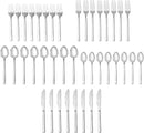 Fortessa Arezzo 18/10 Stainless Steel Flatware, 40 Piece Place Setting (Service for 8), Silver by CozyNest Decor