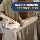 Full Size Ironing Board with Iron Rest, Heavy Duty Compact Ironing Board 43"x13" with Thick Cover and Pad, Height Adjustable Sturdy Iron Stand, Blue by CozyNest Decor