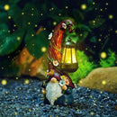 Gnome Garden Decor Statue Solar Gnomes Decorations for Yard with Lantern Light Outdoor Decorations for Patio Mom Gift by CozyNest Decor