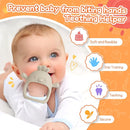 5 Packs Baby Teething Toys for Babies Over 3 Months, Food Grade Silicone Teething Mitten, Anti Dropping Wrist Hand Teethers Baby Chew Toys for Sucking Needs, BPA Free (Caramel) by TinyTreasures Baby Boutique