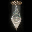 Flashing God 40''X120 High Ceiling Chandelier Crystal Raindrop Gold Chandeliers Staircase Large Chandelier Villa Entrance Foyer Pendant Light Foyer High Ceiling Light 15 GU10 Bulb Dimming by CozyNest Decor