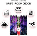 Butterfly Blackout Curtain for Girls Bedroom 2Pcs, Purple Window Curtain Panels Drapes Set Curtains 63 inch Length for Kids Bedroom Nursery Room Grommet Top Thermal Insulated Curtains, 82" x 63" by TinyTreasures Baby Boutique