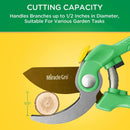 Miracle-Gro 8 in. Bypass Pruning Shears – 1/2 in. Cutting Capacity; Gardening Hand Pruner with Sharp Carbon Steel Blade and Non-Slip Grip – Lightweight Garden Tool for Live Plants and Soft Stems by GreenHaven Gardens