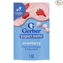 Gerber Stage 3 Baby Food Snacks, Strawberry Yogurt Melts, Freeze Dried Yogurt and Fruit Snacks for Babies, Baby Led Feeding, 7-Pack by TinyTreasures Baby Boutique