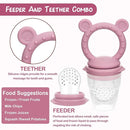 WAJIAYON Baby Breastmilk Popsicle Molds & Baby Fruit Feeder (2 Pack), Infant Food Freezer Tray Storage Containers, Silicone Teething Pacifier Feeder and Teether for Babies - Blush by TinyTreasures Baby Boutique