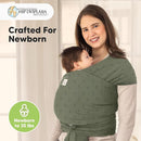 KeaBabies Baby Wrap Carrier - All in 1 Original Baby Carrier Newborn to Toddler Sling, Easy to Wear, Hands Free Bonding, Lightweight, Breathable Infant Wraps (Forest Berries) by TinyTreasures Baby Boutique