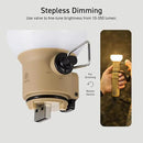 ELECOM NESTOUT Outdoor Camping LED Lantern w/ Mini Tripod, Dimmable USB Powered Soft LED Light, IP44 Water Dust Resistant, 10-350 Lumen, Portable Lamp for NESTOUT Power Bank, Beige (LAMP-1) by CozyNest Decor