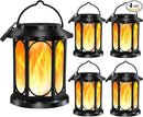 Solar Outdoor Lanterns Light Flickering Flame, Waterproof Outdoor Lanterns for Halloween Patio Garden Yard Deck Pathway, 4 Pack by GreenHaven Gardens
