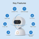 Simsky Smart Baby Monitor with 2×4MP Camera, 6X Optical Quality Zoom, 32GB Local Storage, AI Tracking, Intelligence Detection, Pan-Tilt-Zoom, Add-on Camera Monitor by TinyTreasures Baby Boutique