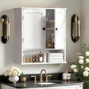 Bathroom Cabinet Wall-Mounted, White Storage Cabinets with Adjustable Shelves, Space-Saving Organizer with 2 Doors for Bathroom, Laundry, Kitchen - Moisture Resistant & Easy Install by CozyNest Decor