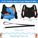 Accmor Toddler Harness Leash with Anti Lost Wrist Link, Cute Dinosaur Kids Harnesses Children Leashes, Baby Walking Harness Keep Child Close Wristband Strap for Boys Travel by TinyTreasures Baby Boutique