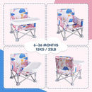 Portable Booster Seat, Toddler Baby Seat with Tray for Dining Table Compact Floor Chair for Camping Lawn Beach Babies Travel 6-36 Months by TinyTreasures Baby Boutique