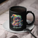 Customized Adorable Gnome With Guitar Mug 11oz 15oz, Personalized Name Coffee Cup, Gnome And Northern Lights Mug, Custom Whimsical Music Ceramic Cup, Gnome Black Mug Gift For Kids by CozyNest Decor