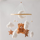 EERKEOD Baby Crib Mobile Bear Nursery Mobile for Boys Girls Teddy Velvet Mobile Nursery Decor for Infant Bedroom Hanging Baby Mobile for Bassinet Newborn Baby Gift（Brown Bear） by TinyTreasures Baby Boutique