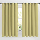 NICETOWN Room Darkening Curtains 66 inches Long, Grommet Window Treatment Energy Saving Thermal Drapes Room Darkening for Living Room/Bedroom, 2 Panels, W66 x L66, Paler Yellow by TinyTreasures Baby Boutique