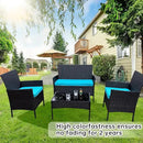 3-Pack Outdoor Patio Furniture Replacement Cushions Set–High-Elastic Sponge Cushions Fit 4-Piece Wicker Rattan Sofa, Loveseat & Chairs, 36x18x2 & 18x18x2, Waterproof, Fade-Resistant (Lake blue) by GreenHaven Gardens