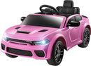 12V 7Ah Kids Electric Ride on Car, Licensed Dodge Charger SRT Hellcat, Battery Powered 4-Wheels Toy Car Electric Vehicle for Kids with Remote Control, 3 Speeds, LED Lights, Music (Pink) by TinyTreasures Baby Boutique