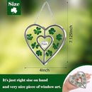 KY&BOSAM Shamrock Heart Suncatcher Faith Suncatcher St Patrick's Day Decoration Grandma Gifts for Windows Hangings Wind Chime with Pressed Flower Gifts for Mom Mother`s Day Valentine's by GreenHaven Gardens