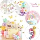 Pastel 219Pcs Daisy Balloon Garland Kit & Arch - 18 10 5 Inch Pastel Rainbow Balloons for 9th Birthday Girl by TinyTreasures Baby Boutique