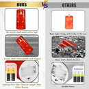 NURADA Flickering Flameless Candles: Built-in Star String Lights Battery Operated LED Pillar Candles with Remote and Timer Romantic Decorations for Wedding Party Christmas Halloween - Red 2 Pack by CozyNest Decor