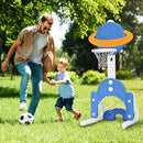 Costzon Kids Basketball Hoop, Toddler Sports Activity Center w/ 5 Adjustable Height Levels, Basketball Soccer Golf Game Set, Indoor Outdoor Basketball Hoop Set Gift for Baby Infant by TinyTreasures Baby Boutique