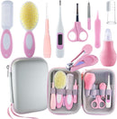 Baby Grooming Kit, Baby Essentials for Newborns, Portable Baby Care Kit, Contains Baby Nail Clippers, Baby Comb, Baby Brush, Baby Ear Wax Removal Tool and More (10 in 1) (Pink) by TinyTreasures Baby Boutique