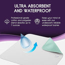 Incontinence Bed Pads - 4 Pack 34"x36" Reusable Waterproof Mattress Protectors - Highly Absorbent, Machine Washable - for Children, Pets and Seniors - Green - Royal Care by TinyTreasures Baby Boutique