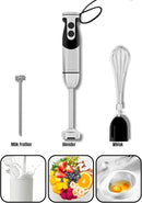 Megawise High-Power Hand Blender – 400W Max Power with Versatile 3-in-1 Attachments (Blending Shaft, Whisk, Chopper); Ergonomic Design with Adjustable Speed Control; Easy to Clean and Maintain (Black) by TinyTreasures Baby Boutique