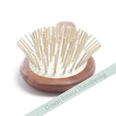 Desert Breeze Natural Wood Bristle Hair Brush, Gentle Scalp Massage, Pear Wood Handle, Made in Germany, For All Hair Types, Rounded Wooden Pins, Anti-Static by CozyNest Decor