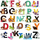 DEKOSH Animal Alphabet Kids Wall Decals - Peel & Stick Educational Baby Stickers for Playroom, Classroom Decoration by TinyTreasures Baby Boutique