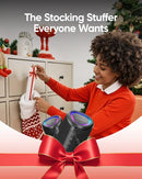 Portable Bluetooth Speaker with Lights, Stocking Stuffers, Powerful Crystal Clear Sound, IPX5 Waterproof, All Day Playtime, BT 5.3, TWS Paring, Small Wireless Speaker for Outdoor, White Elephant Gifts by TinyTreasures Baby Boutique