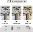 Flashing God Large Crystal Chandelier Dia 48" Black Chandelier Flush Mount Ceiling Light for Bedroom Living Room Dining Room Hallway Dimmable 3 Rings LED Celing Lighting Fixtures by CozyNest Decor