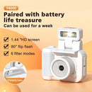 Mini Action Camera 1080P with 32GB Card, White, Compact and Portable, Perfect for Carrying Around, Long Battery Life, High-Definition Display by TinyTreasures Baby Boutique