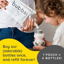 Bubbsi Whipped Coconut Oil Baby Lotion for Eczema, Dry Skin, Baby Acne, KP | Organic Coconut Oil, Shea Butter, Vitamin E | Light, Natural Scent | EU Compliant, Vegan (Refillable, 8oz) by TinyTreasures Baby Boutique