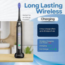 LED Whitening Electric Toothbrush – Waterproof, Sonic Brush with 6 LED Lights for Whitening, Soft Bristles, Rechargeable, Travel Case Included – Ideal Electric Toothbrush for Adults by CozyNest Decor