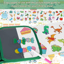 Erasable Doodle Set for Kids - Reusable Magic Drawing Book with 12 Watercolor Pens 14 Page Drawing, Road Trip Car Game Writing Painting Set for Boys and Girls (Traffic Light) by TinyTreasures Baby Boutique