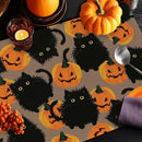 Halloween Placemats Cat Pumpkin Set of 4 Table Mats Seasonal Cute Home Party Kitchen Dining Table Decorations by CozyNest Decor