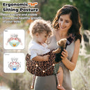 Baby Sling Carrier Adjustable Baby Sling 2025 Upgraded Toddler Sling Comfortable Baby Wrap Carriers Ergonomic-Designed, Travel Friendly Carrying 10-45 LbsLeopard by TinyTreasures Baby Boutique