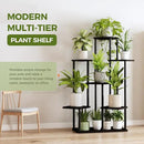 Bamworld 7 Tier Plant Stand Indoor, Large Metal Plant Shelf for Multiple Plants, Tall Tiered Flower Stand for Patio Garden Balcony Living Room Bedroom(Black) by GreenHaven Gardens