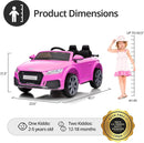 Kids Electric Car, Licensed Audi 6V Kids Ride on Toy Car for Toddlers - Pink by TinyTreasures Baby Boutique