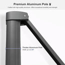 PURPLE LEAF 9' X 12' Left-right Tilting Outdoor Patio Umbrella Swivel Offset Cantilever Heavy Duty Rectangle Aluminum Umbrella with UV Resistant for Deck Pool Patio Backyard, Pebble Grey by GreenHaven Gardens