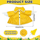23 Inch Porch Goose Raincoat Outfit with Umbrella– Cement Goose Clothes for Porch Goose Statue, Waterproof Outdoor Goose Outfit for Lawn & Garden Decor by CozyNest Decor