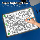 Zocelight Rechargeable A3 Light Box for tracing,Diamond Art Light Board with 4 Magnets,Wireless Light Pad for Diamond Painting,Ultra Bright Light Table for Drawing, Sketching,Animation(Black) by TinyTreasures Baby Boutique