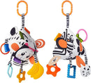 TUMAMA High Contrast Baby Toys, Black and White Infant Toys 0-3 Months for Newborn, Soft Sensory Rattles Toys with Teether for Toddlers by TinyTreasures Baby Boutique