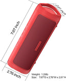 Bluetooth Speaker with HD Sound, Portable Wireless, IPX5 Waterproof, Up to 20H Playtime, TWS Pairing, BT5.3, for Home/Party/Outdoor/Beach, Stocking Stuffers, White Elephant Gifts for Adults (Red) by TinyTreasures Baby Boutique