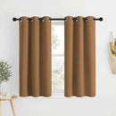 NICETOWN Short Blackout Gold Brown Curtains for Bedroom - Energy Saving Thermal Insulated Solid Grommet Room Darkening Small Window Treatments for Kitchen/Cafe, 2 Panels, W34 x L50 by TinyTreasures Baby Boutique